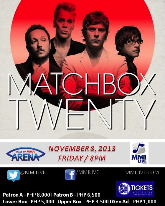 North Tour Matchbox Twenty Live in Manila (CANCELLED) MANILA CONCERT