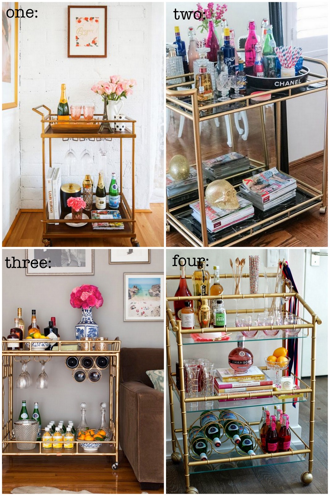 behind the leopard glasses Bar Cart Essentials!