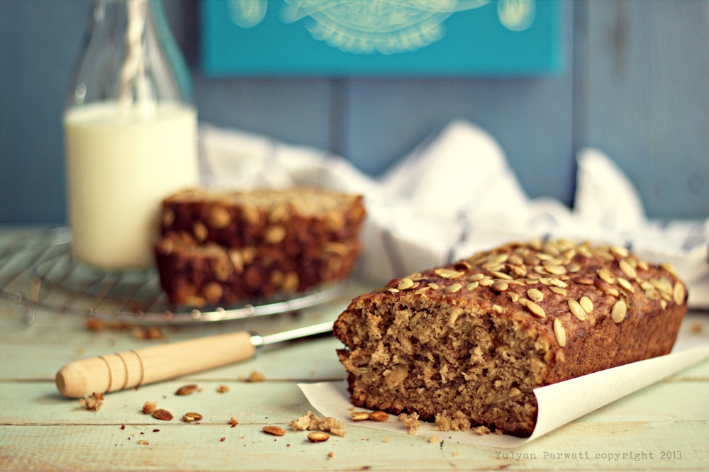 Cooking With Love Banana Bread With Flaxseed and Pumpkin Seed