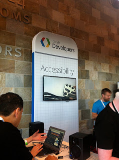 Photo of accessibility sandbox (booth) at Google IO 2012