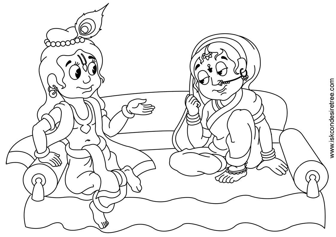 Krishna Printable Coloring Pages One can do this only when one has so much love for radha and krishna. dragon ball printable coloring pages