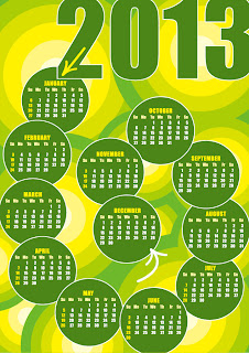 2013年のカレンダー テンプレート 2013 calendars in different styles イラスト素材5