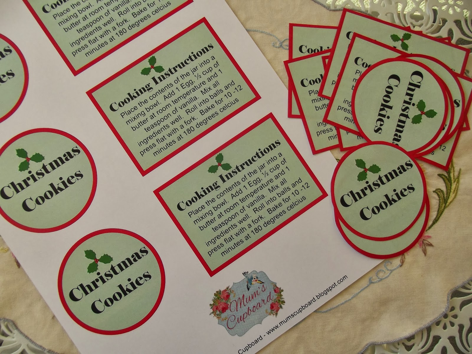 Fee's Little Craft Studio: Christmas Cookies - A Freebie