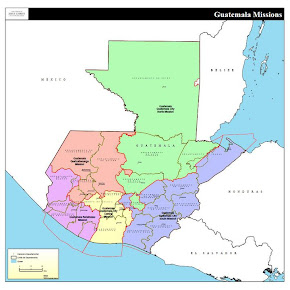 Guatemala Mission Boundaries (Quetzaltenango Mission is in pink)