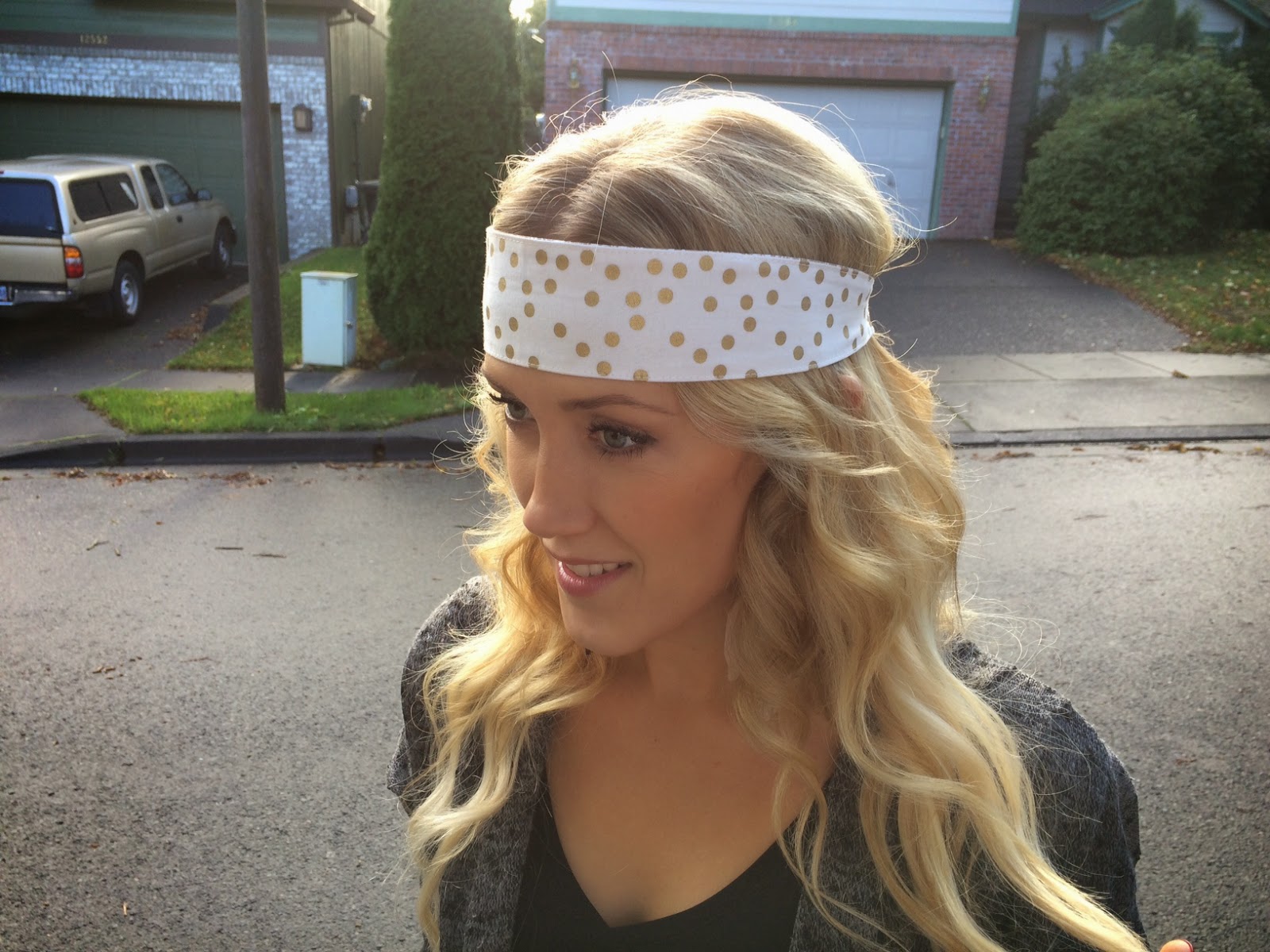 JoyHarrington Headbands and Leather Leggings