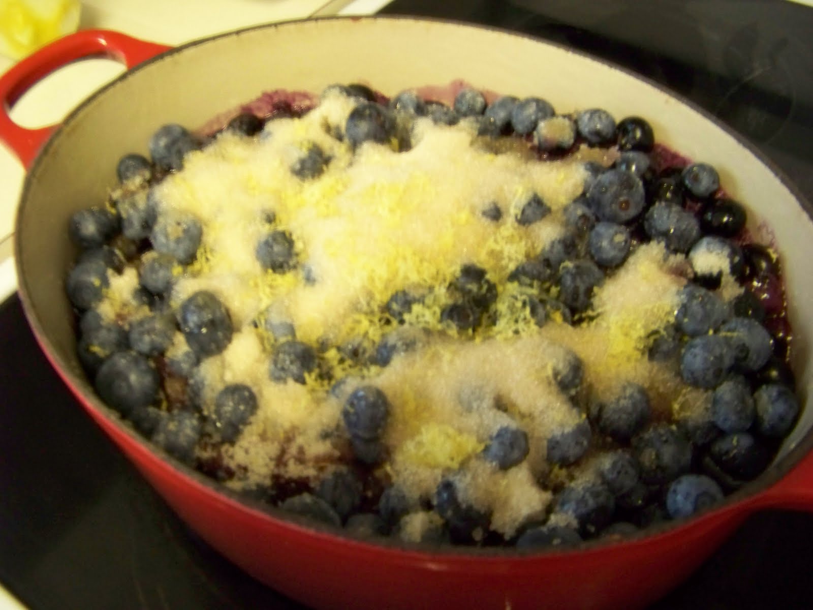 Tora's real food Blueberry jam with maple syrup and lemon zest