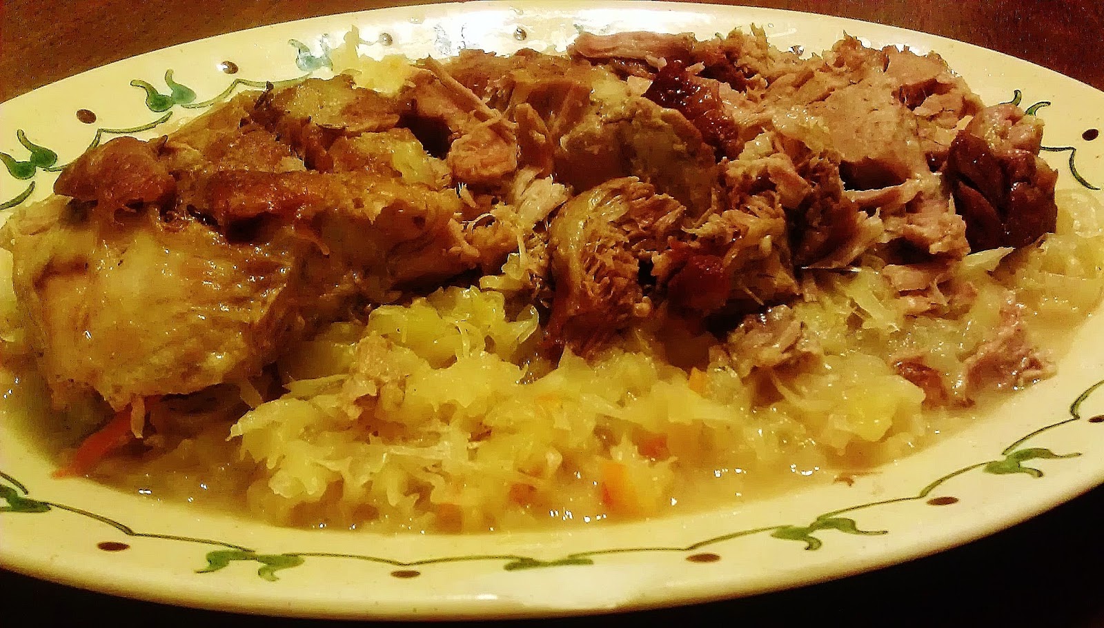 The Hungry Lovers Pork Roast with Sauerkraut, Apples, and Onions