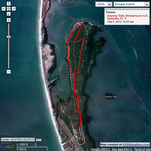 Dave's Hiking Journal Honeymoon Island State Park, 2/5/12