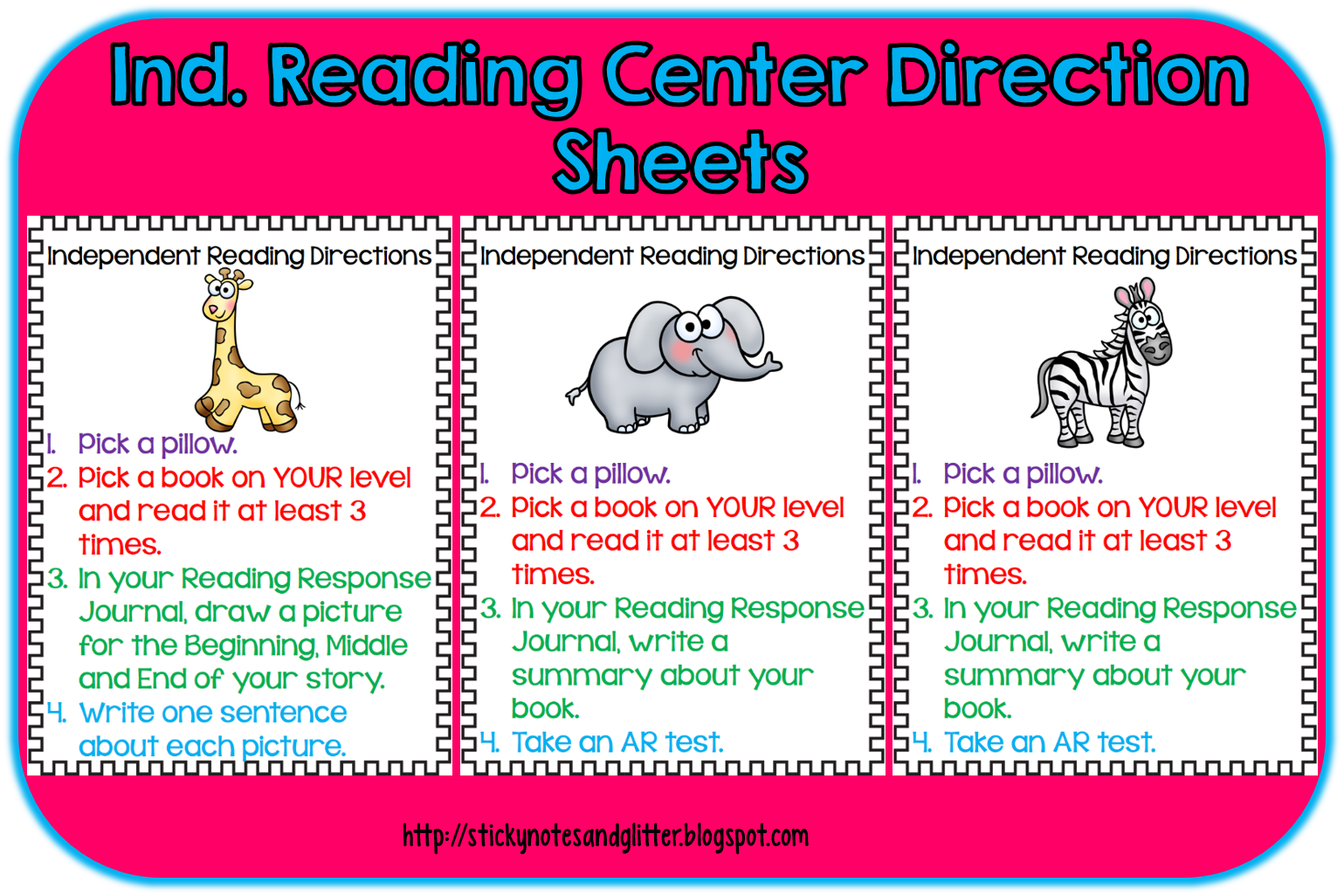Sticky Notes & Glitter Differentiated Reading Centers An Overview & a
