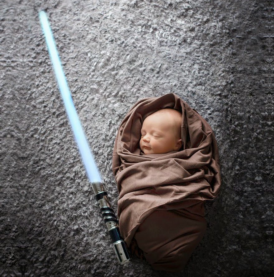 #5 Baby Star Wars Jedi - 22 Geeky Newborns Who Are Following In Their Parents’ Nerdy Footsteps #5 Baby Star Wars Jedi - 22 Geeky Newborns Who Are Following In Their Parents’ Nerdy Footsteps