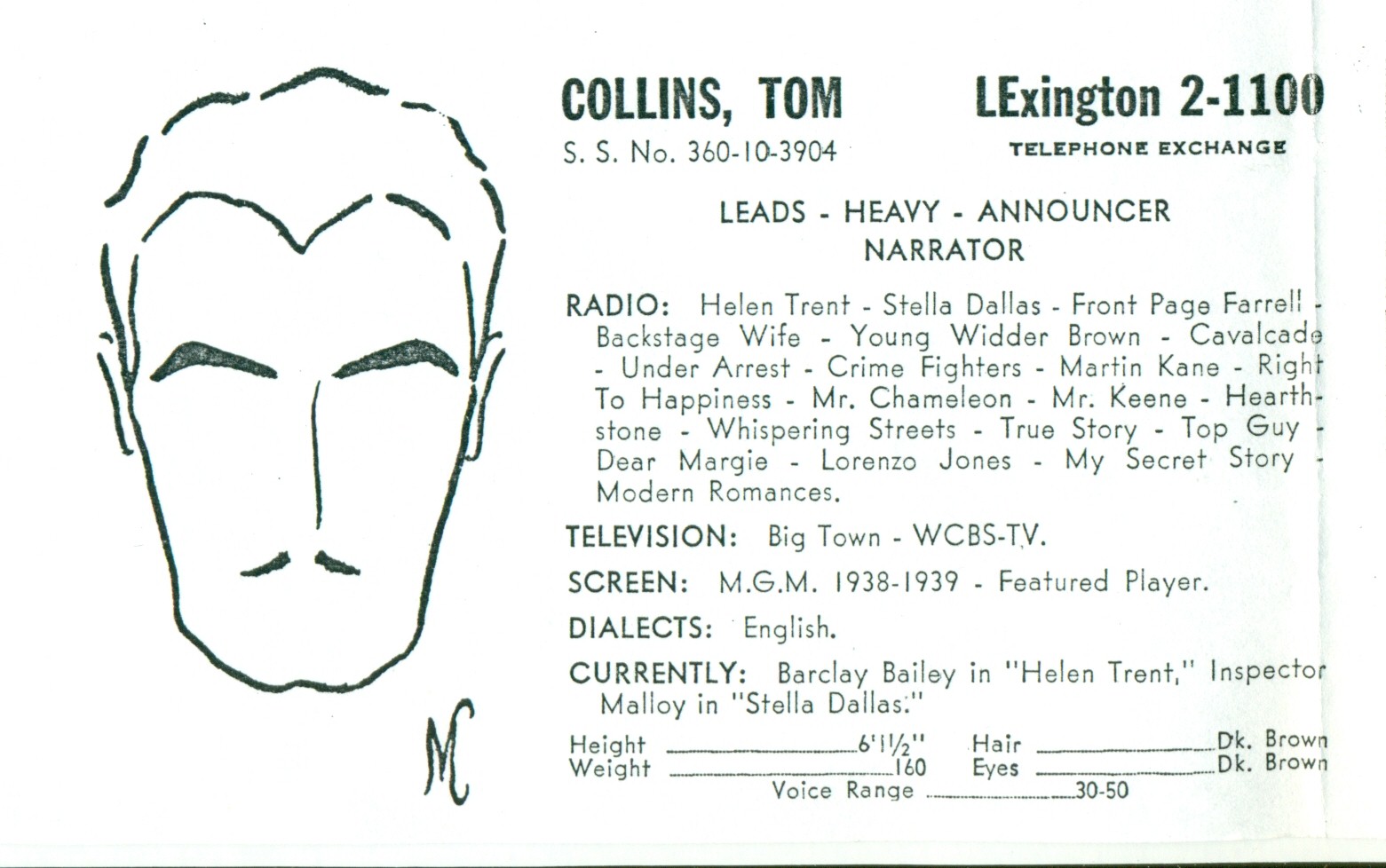 Martin Grams Tom Collins, Chandu The Magician