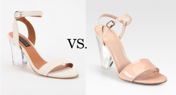 stuart weitzman lucite heels