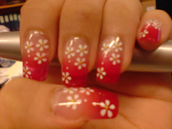 Flower Design Nails