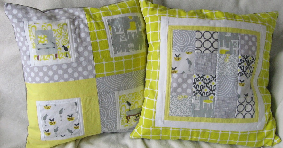 Needle and Spatula Two More Yellow and Grey Nesting Chairs Pillows