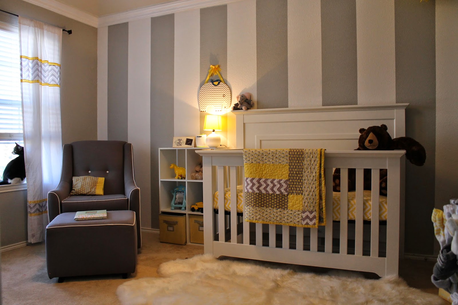Latest Grey And Yellow Nursery With Luxury Interior