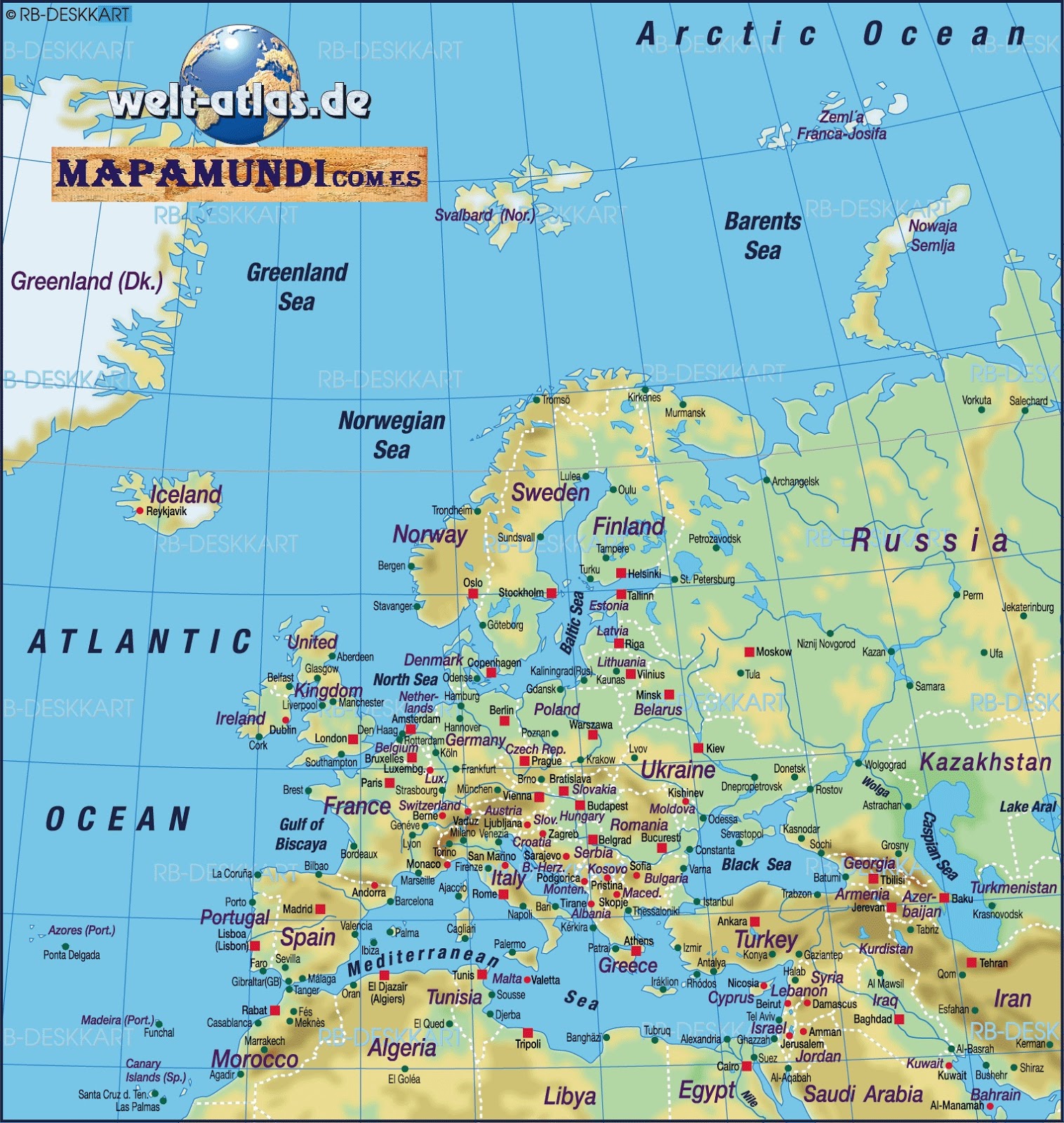 Mapa Mundi Europa | thujamassages