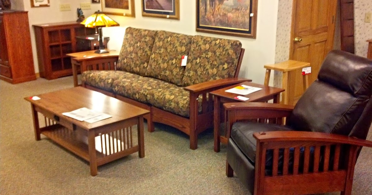 Binghamton Furniture Mission Sofa & Recliner