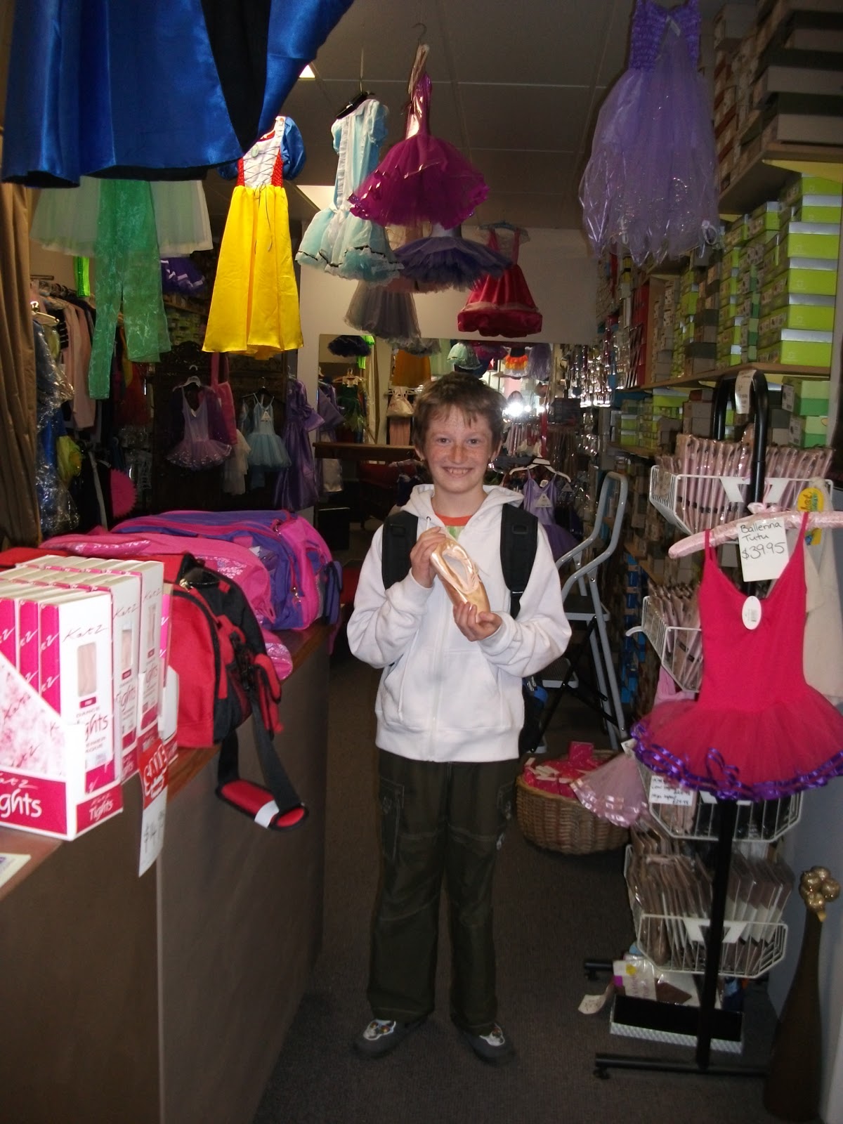 Ballet Boy New Zealand First Pair of Pointe Shoes