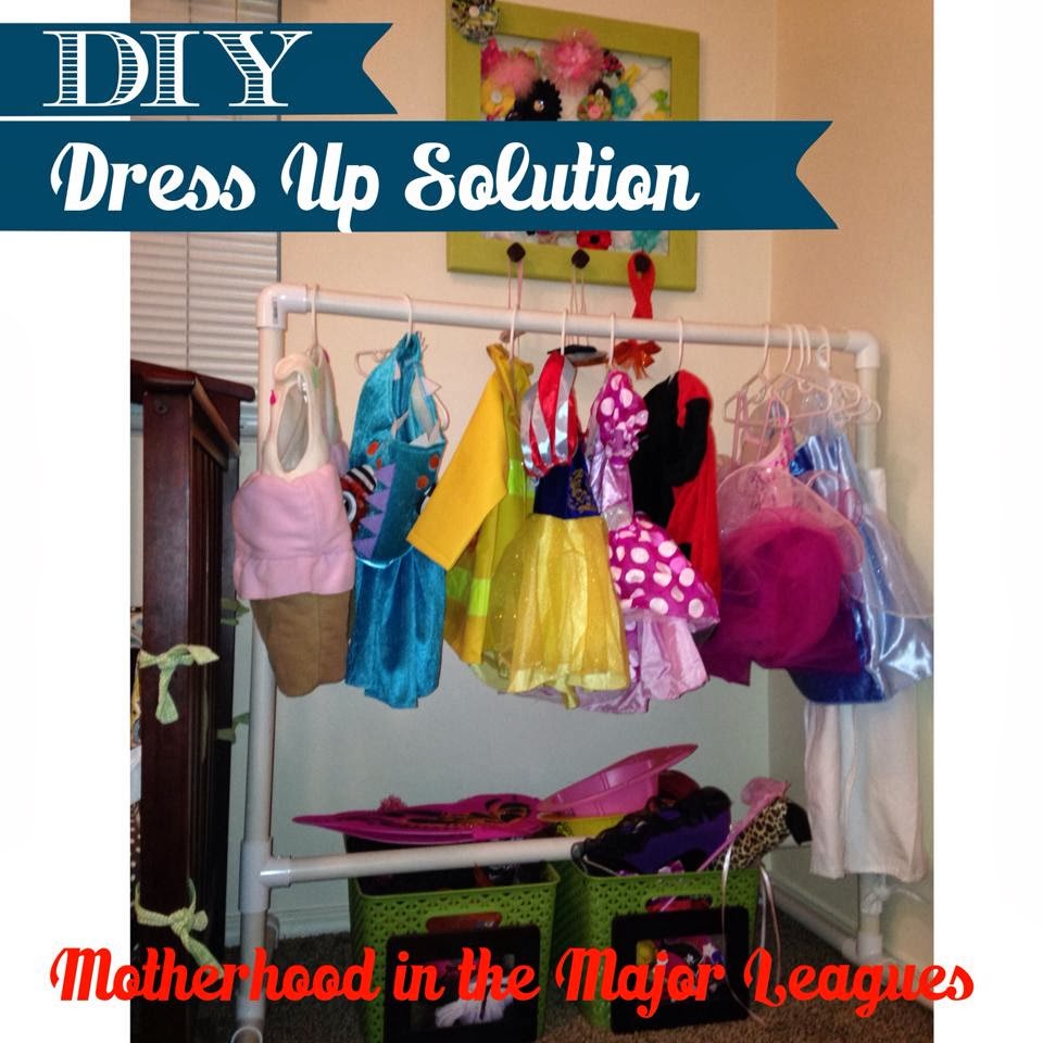 Motherhood in the Major Leagues DIY Saturday Dress Up Rack