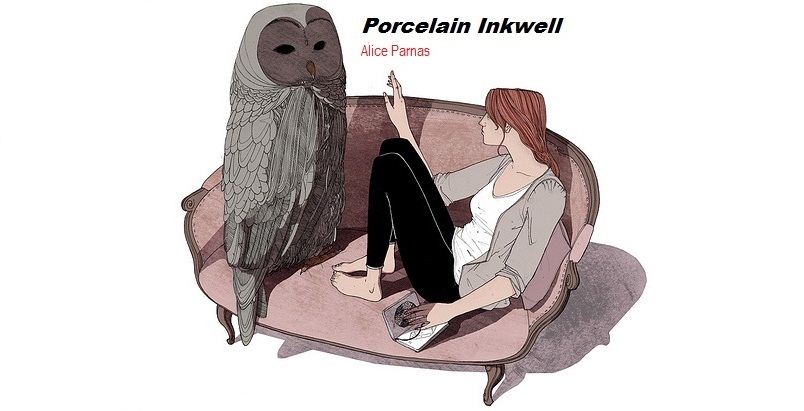 Porcelain inkwell
