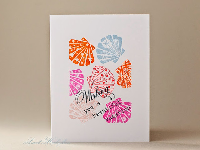 Greeting Card with Patterned Shells from Inkadinkado by Sweet Kobylkin
