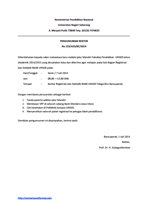 Contoh Surat Dinas Resmi Bahasa Indonesia Best Office Contoh Surat Dinas Resmi Bahasa Indonesia Best Office