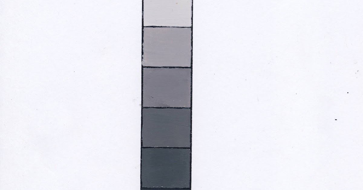 Color Portfolio Values Gradation Scale in Acrylic Paint