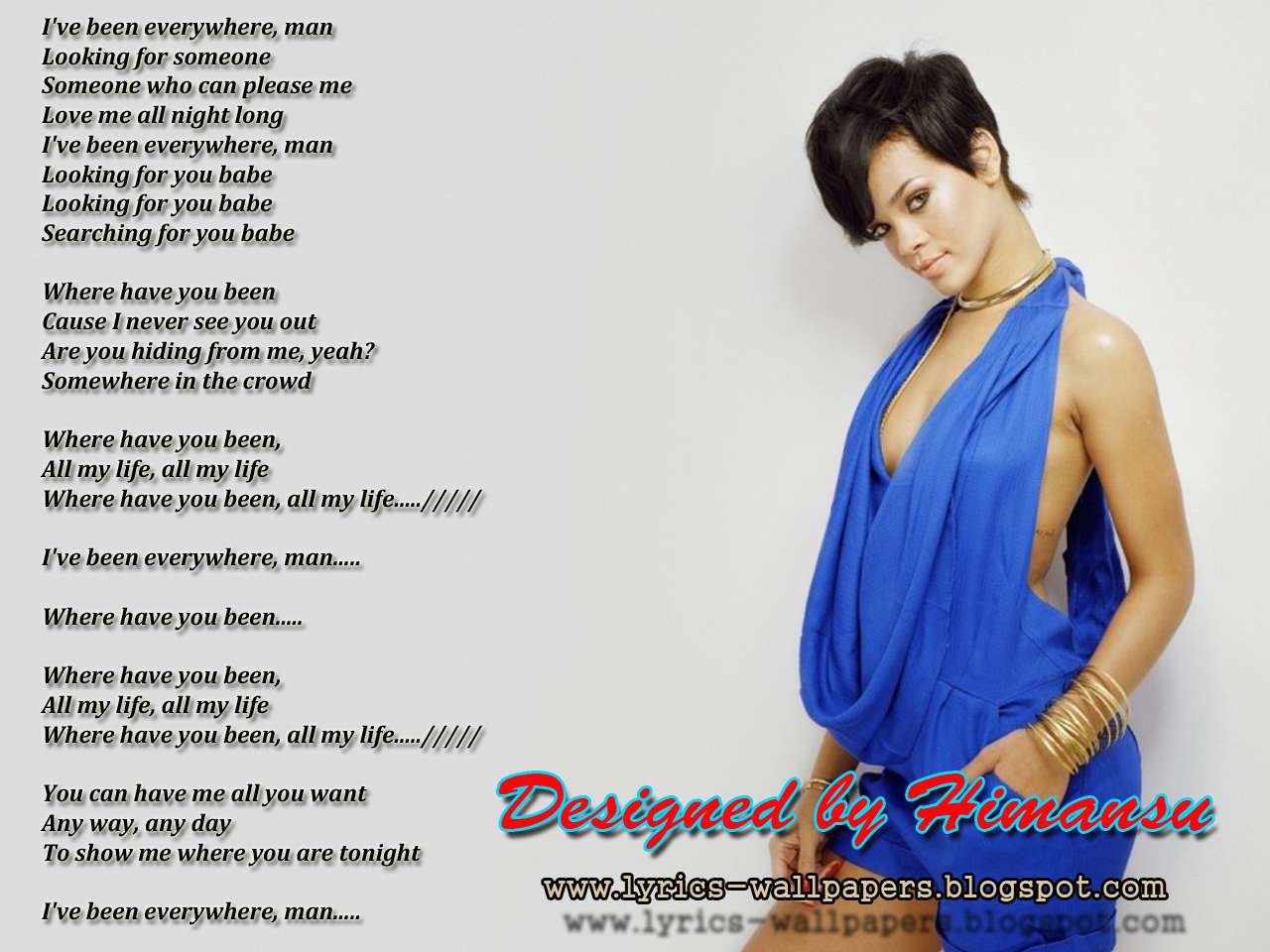 Lyrics Wallpapers: Rihanna - Where Have You Been