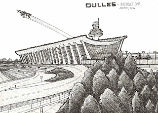 Urban Sketchers Washington DC: DULLES INTERNATIONAL AIRPORT
