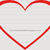Free Heart Template with Grey Lines Text Box for Writing Paper in Word