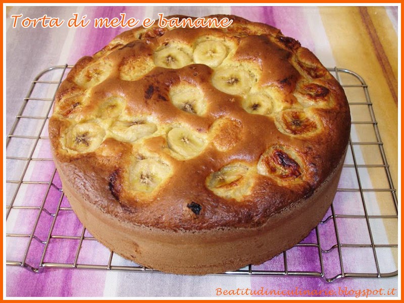 Torta di mele e banane