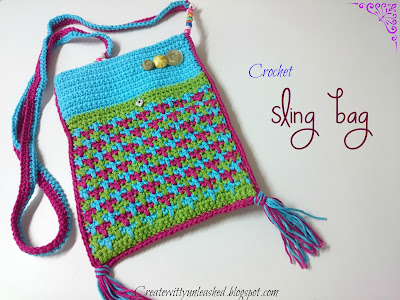 Crochet sling bag