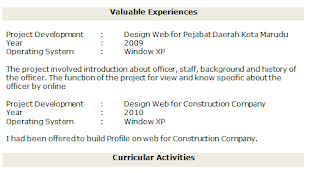 contoh resume yang terbaik