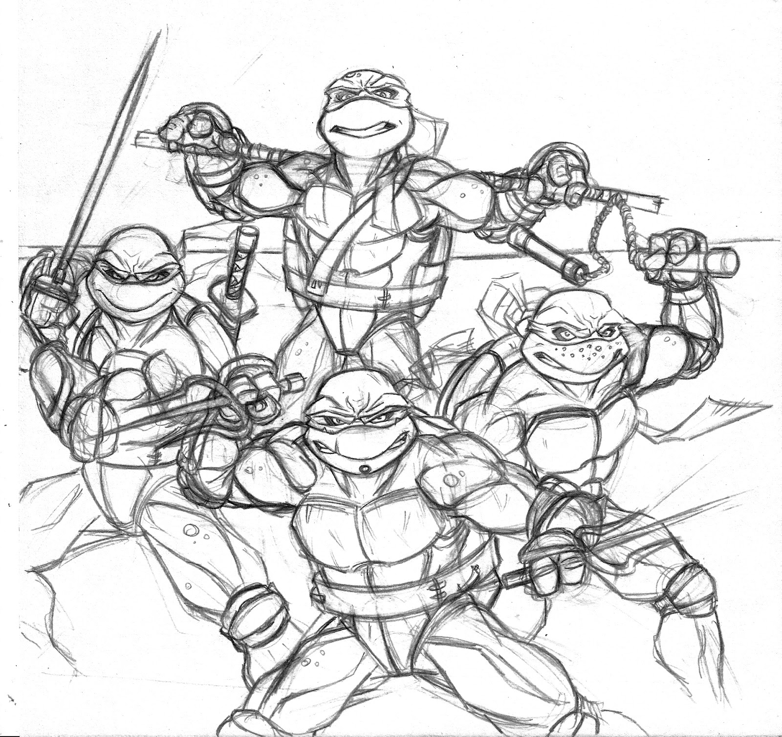 Blog MegaDiverso: Tortugas Ninja para pintar e imprimir