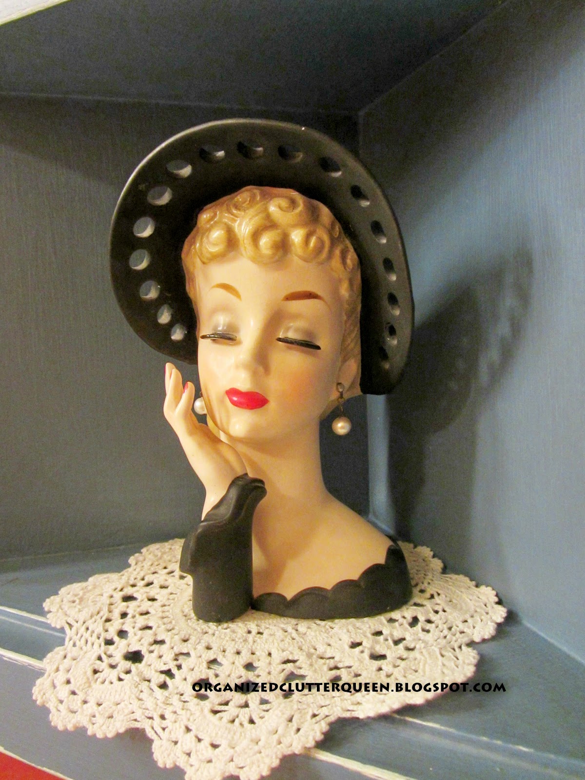 My Vintage Bathroom Lady Head Vases Organized Clutter