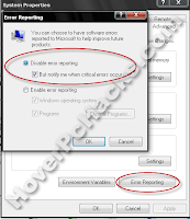 disable error reporting