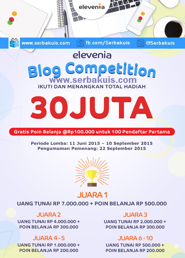 Kontes Blog Elevenia Berhadiah Total 30 juta Kontes Blog Elevenia Berhadiah Total 30 juta