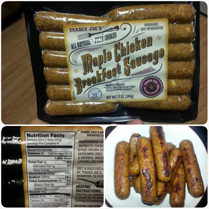 Shannon's Lightening the Load Trader Joe's Maple Chicken Breakfast Sausage
