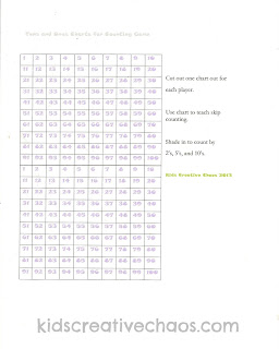 Printable Hundreds Chart for First Grade Math