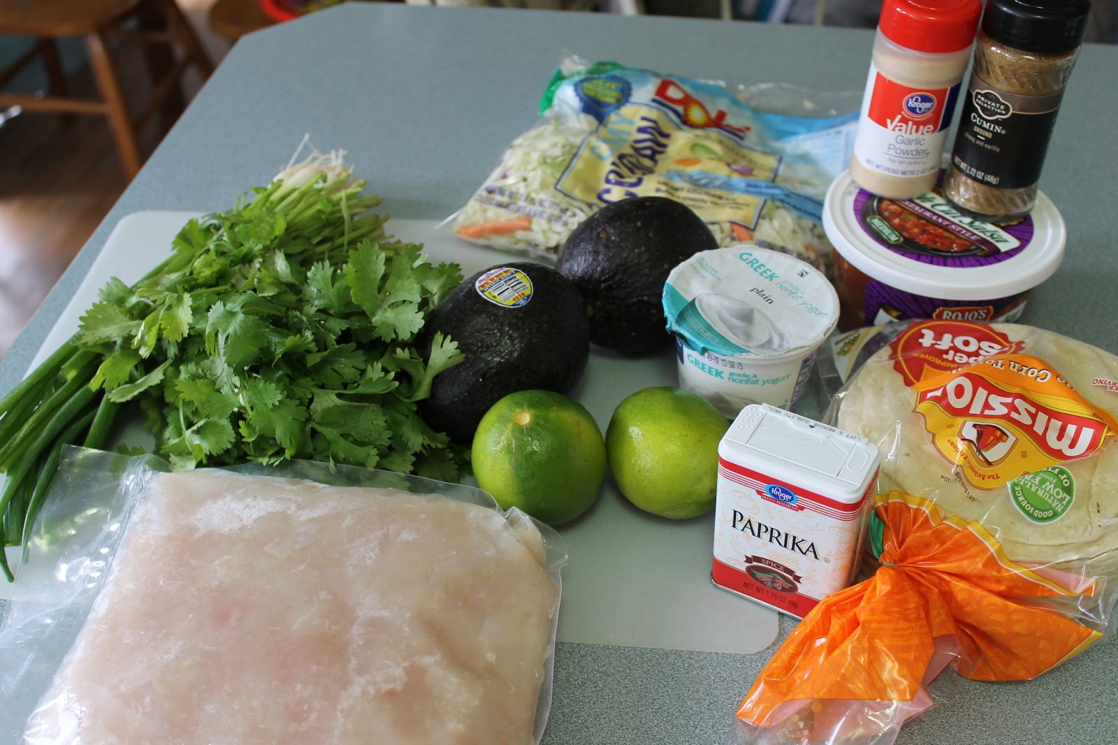 Baked Alaska Halibut Tacos with Greek Yogurt Cilantro Lime Sauce