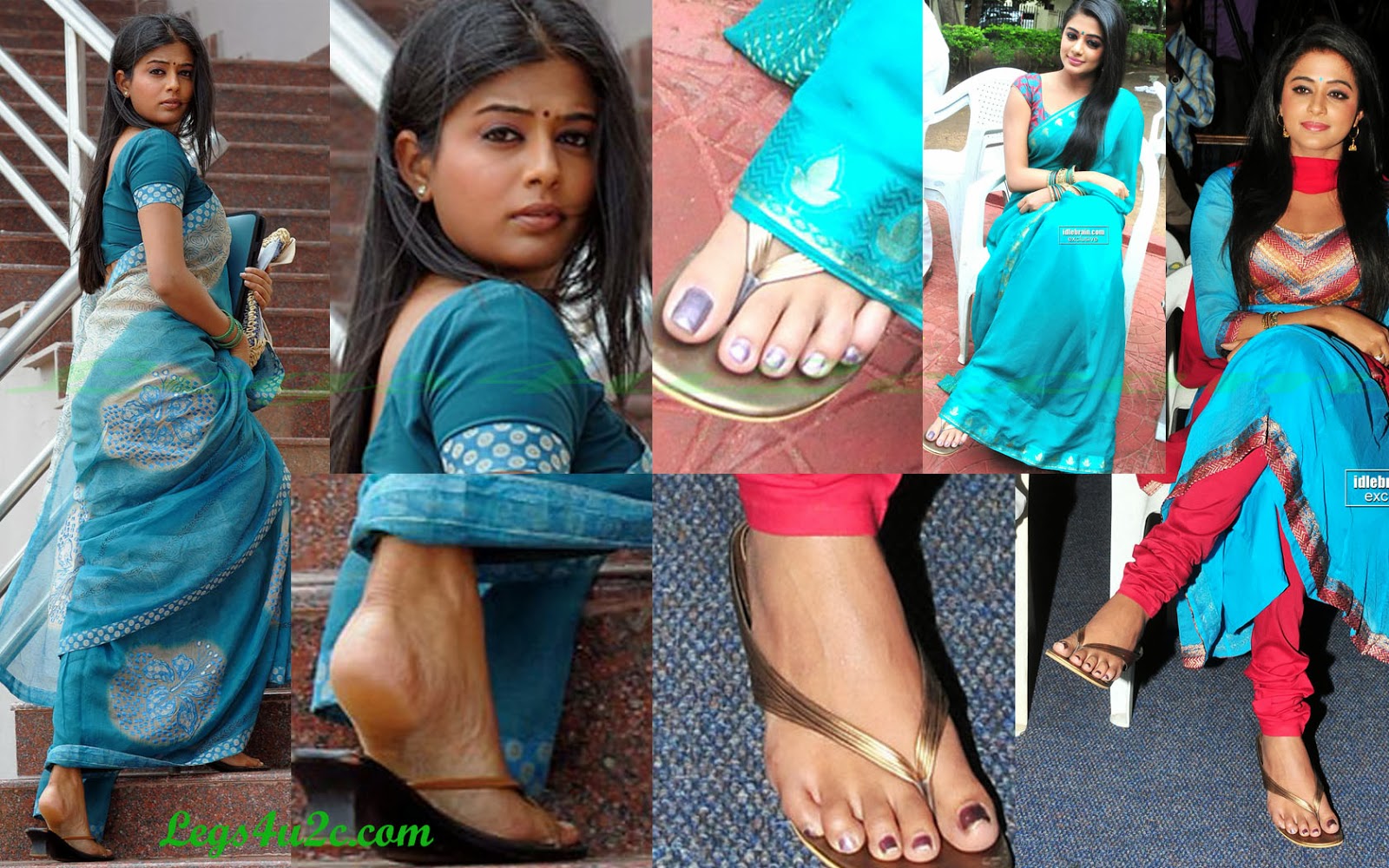 Sexy indian girl feet black toes fan image