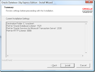 Setting password oracle XE g10