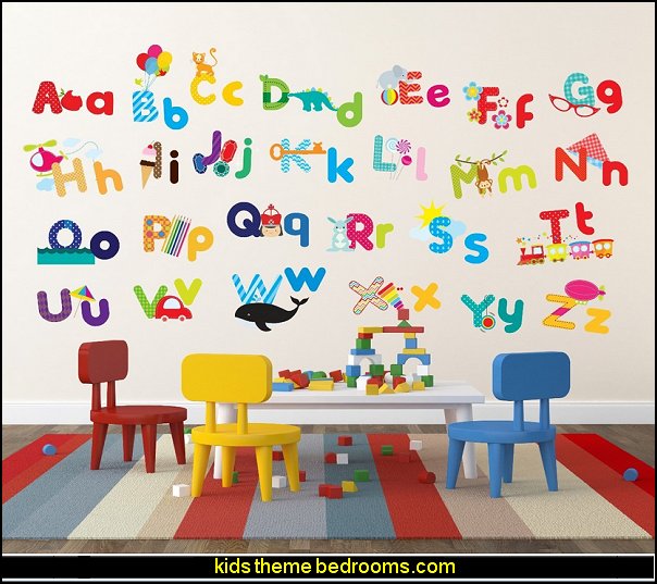 Decorating Theme Bedrooms Maries Manor Playrooms Alphabet Numbers Whimsical Alphabet Decorative L Stick Wall Art Sticker Decals