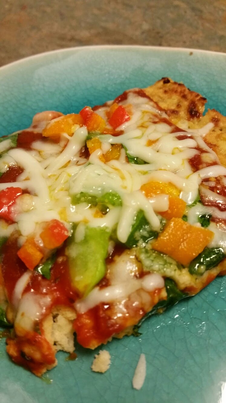Making up the words Cauliflower Pizza with Coconut Flour