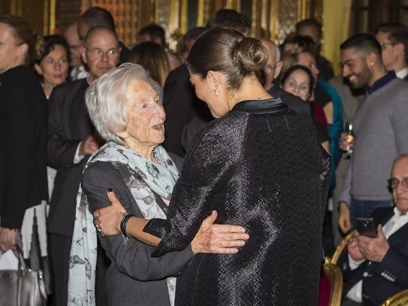 Crown Princess Victoria of Sweden attended the scholarship presentation ceremony at the Swedish Royal Opera organized by Micael Bindefeld Foundation in memory of Holocaust victims.