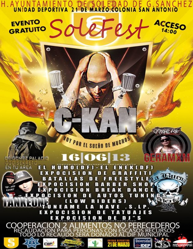 paraje tunero Llega el hip hop de CKan al Sole Fest, este Domingo a
