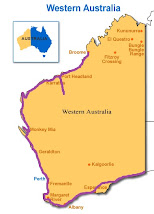 Carte du Western Australia (WA)
