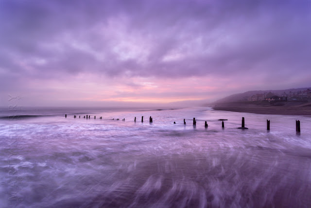 Sunrise image of Sandsend beach near Whitby by Martyn Ferry Photography