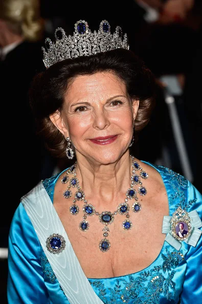  Queen Silvia of Sweden attends the Nobel Prize Banquet 2014