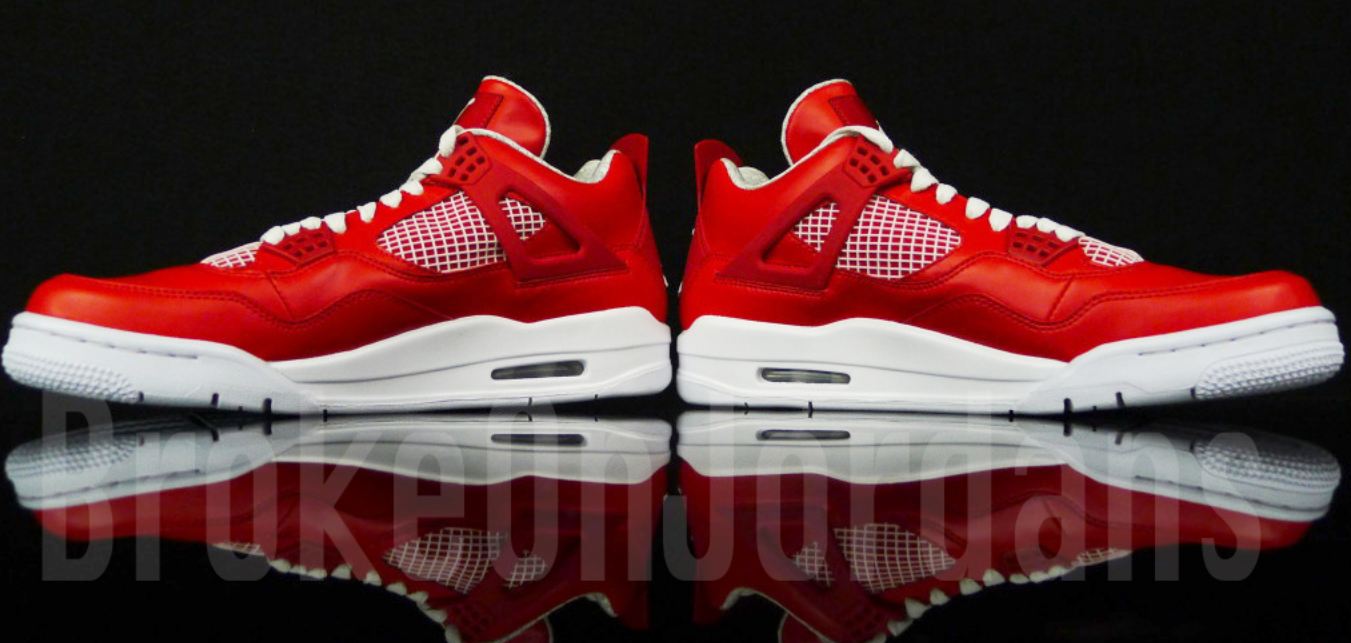THE SNEAKER ADDICT Unreleased Air Jordan Red / White Sample IV Sneaker